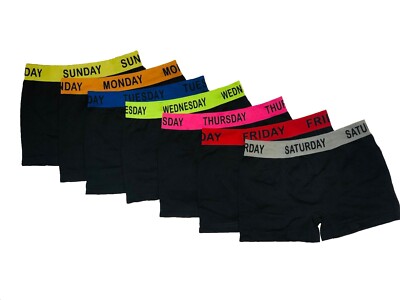 7 Tage Herren Boxershorts Montag bis Sonntag Wochentage Farbband Unterwäsche Boxershorts