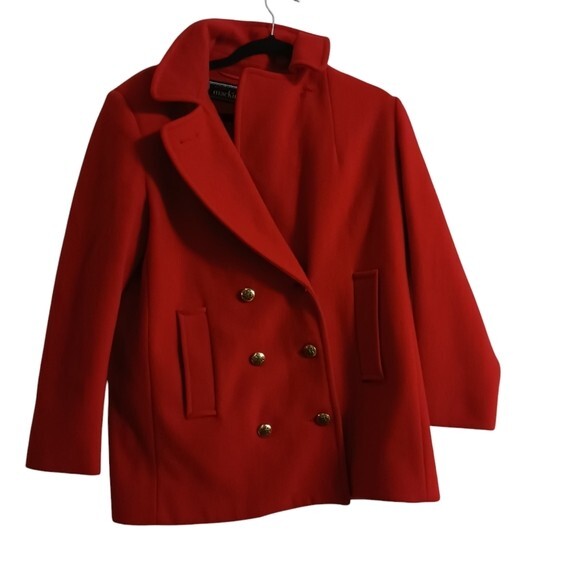 Mackintosh Pure Wool coat Blend Red Pea Size 10 USA Double breast