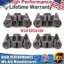 4Pcs W10195416V Dishwasher Wheels W10195416 Lower Rack Kit For Whirlpool,Kenmore