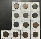 Mixed Lot of 13 Coronet and Braided Large Cents Estate Fresh 1819 - 1853 #B