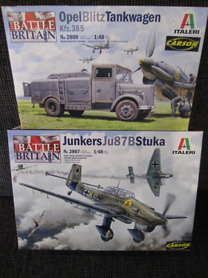 Battle of Britain Ju 87 B Stuka + Opel Blitz Tankwagen von Italeri Maßstab 1:48