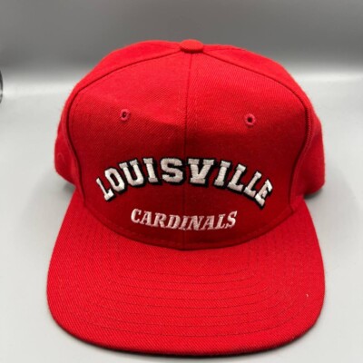 Vintage Louisville Cardinals Hat Men Red New Era Snap Back