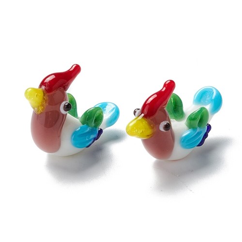5 piezas cuentas de vidrio de lámpara pato mandarín espaciador cuentas coloridas 28 ~ 29 mm - Imagen 4 de 18