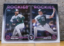 BASEBALL CARD TOPPS UPDATE SERIES 2024 ROCKIES ANTHONY MOLINA & EVAN JUSTICE RC
