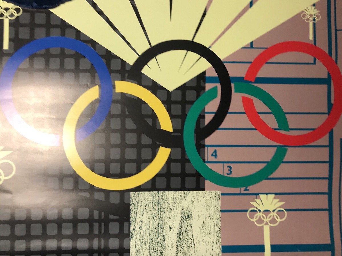 1992 Affiche originale des Jeux olympiques de Barcelone - Disque – L'Affichiste