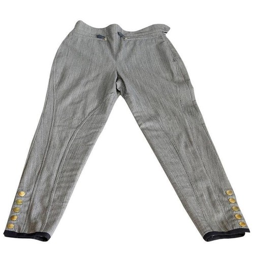 Hermes Pant Vintage Riding 5 Coveted Gold Clou de Selle Ankle Snaps 38 - Picture 6 of 11