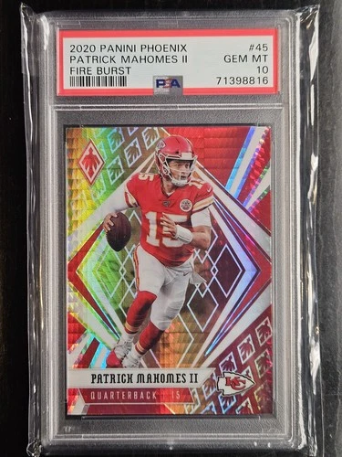 2020 PANINI PHOENIX PATRICK MAHOMES FIRE BURST #45 PSA 10