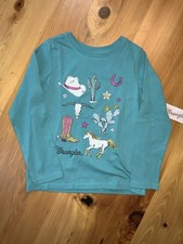 Wrangler, Long Sleeve T-shirt, Girls Small, Western Wear, Cowgirl