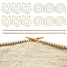 1box 2pcs Bamboo Single Pointed Knitting Needles and 12pcs 4 style Iron