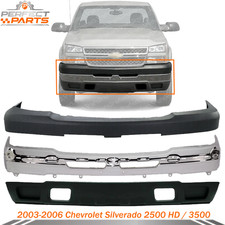 Front Bumper Chrome Steel Kit For 2003-2006 Chevrolet Silverado 2500 Hd 3500
