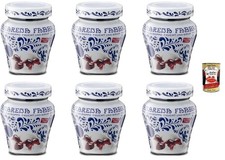 Fabbri Amarena Kirschen in Sirup,230 g,6er-Pack,Dekorative Keramikgl&auml;ser+Polpa