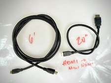 HDMI to Mini HDMI Cable Bundle 6ft 20in High Speed Camera Monitor Video