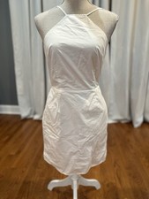 A New Day White Backless Mini Dress Women s Size Small EUC