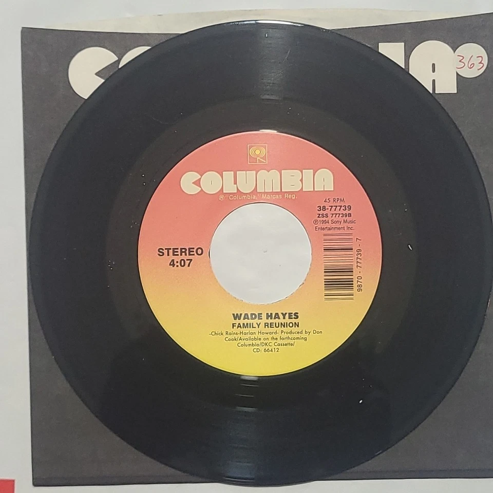 Wade Hayes ~ Old Enough To Know Better/ Family Reunion ~ Columbia 45 RPM Record Foto 3 de 4