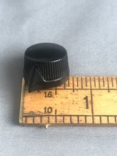 Daka-Ware Knob Small Round Pointer 9/16" dia Black Bakelite 1960s Vintage