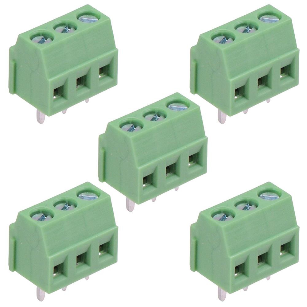 5 x 3-Way 3.5mm PCB Terminal Block 10A 300V