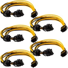 PCI Express Power Splitter Cable 6-pin to 2X 6 2-pin 6-pin/8-pin 18 AWG 5-...