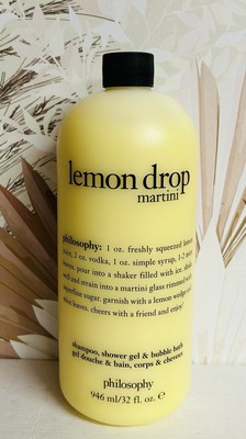 Philosophy ~ Lemon Drop Martini Shampoo, Shower Gel & Bubble Bath 33 fl oz