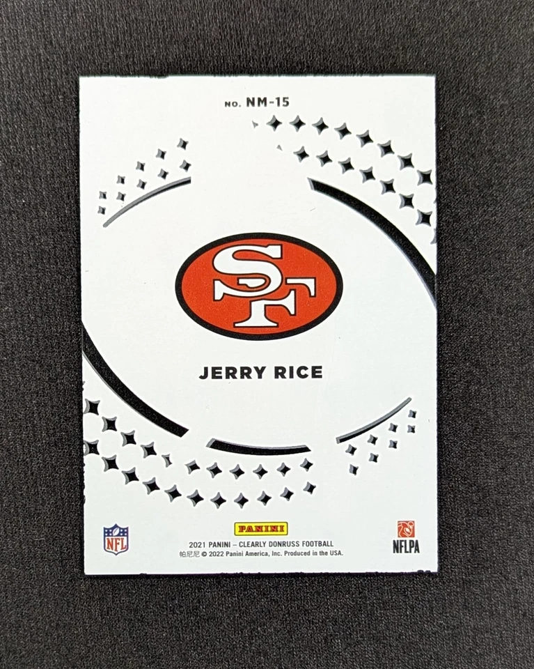 2022 Panini Clearly Donruss Night Moves SSP Jerry Rice #NM-15 49ers - Image 2 of 2