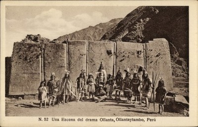 Ak Ollantaytambo Peru, Una Escena del drama Ollanta - 11623623