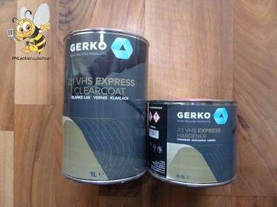 Gerko 2K Express Klarlack plus Härter VHS Set 1,5L extrem schnell Trocken #191