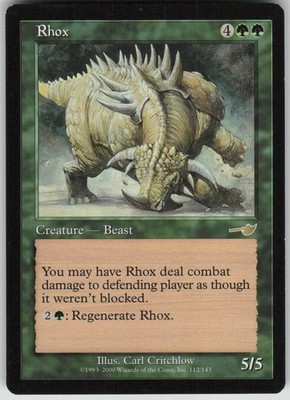 Magic the Gathering TCG Rhox R Nemesis 112