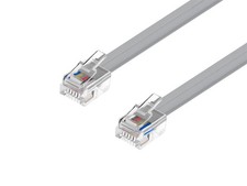 Monoprice Phone Cable, RJ12 6P6C , Straight for Data - 14ft