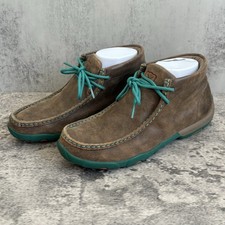 Twisted X WDM0020 Brown Leather Driving Mocs Chukka Lace Up Shoes Women s US 7.5