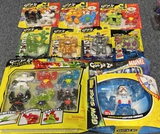 17 HEROES of GOO JIT ZU Minis Glow in The Dark original DC Marvel Ultra Rare NEW