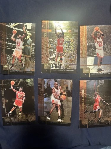 Michael Jordan 2000 Upper Deck 3.5×5 Gatorade NBA Basketball Cards Set Of 6