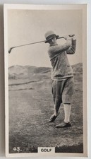 1927 Lambert & Butler Cigarette Card World of Sport #43 Simone De La Chaume Golf