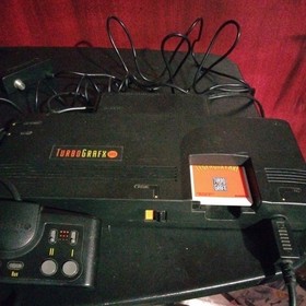 NEC TURBO GRAFX 16 Black Console & Controller With Legendary Axe + tv connector 