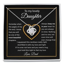 To My Daughter Necklace, Gift for Daughter from Dad, Daughter Father Necklace