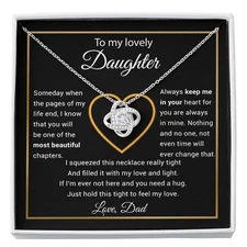To My Daughter Necklace, Gift for Daughter from Dad, Daughter Father Necklace