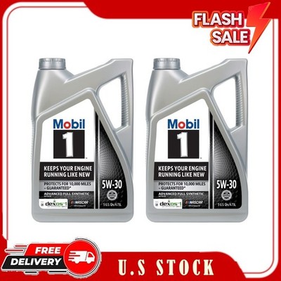 2 Pack Mobil 1 Advanced Full Synthetic Motor Oil 5W-30, 5 Quart