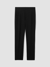 Eileen Fisher NWT 148 BLack Slouch Ankle Pant Pants Pull On Tencel Blend 2X