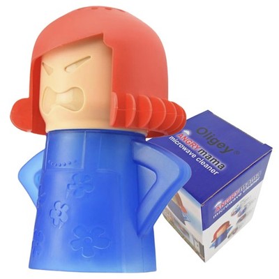 Angry Mama Microwave Cleaner only with Water and 1 Count (Pack of 1), Blue 