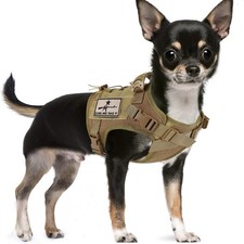 Tactical Dog Training Harness Outdoor Working Vest Adjustable Military MOLLE ...