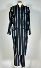 Vintage 1990's thin wool ZOOT SUIT menswear-inspired 2-pc jacket pants set S/M
