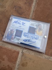 2020 Leaf 6/6 Game Used Dual Auto Magic Johnson Shaquille O’Neal RARE
