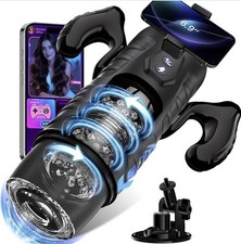 Male Masturbaters Automatic HandsFree Rotating Cup Thrusting Stroker Lubricants