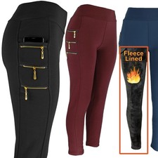 Women's Winter Pants Warm Fleece Fur Lined Stretch Thermal Dressy leggings