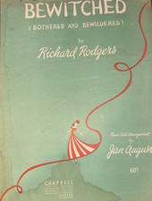 Bewitched bothered and bewildered by Richard Rodgers Piano Solo Jan August Sheet