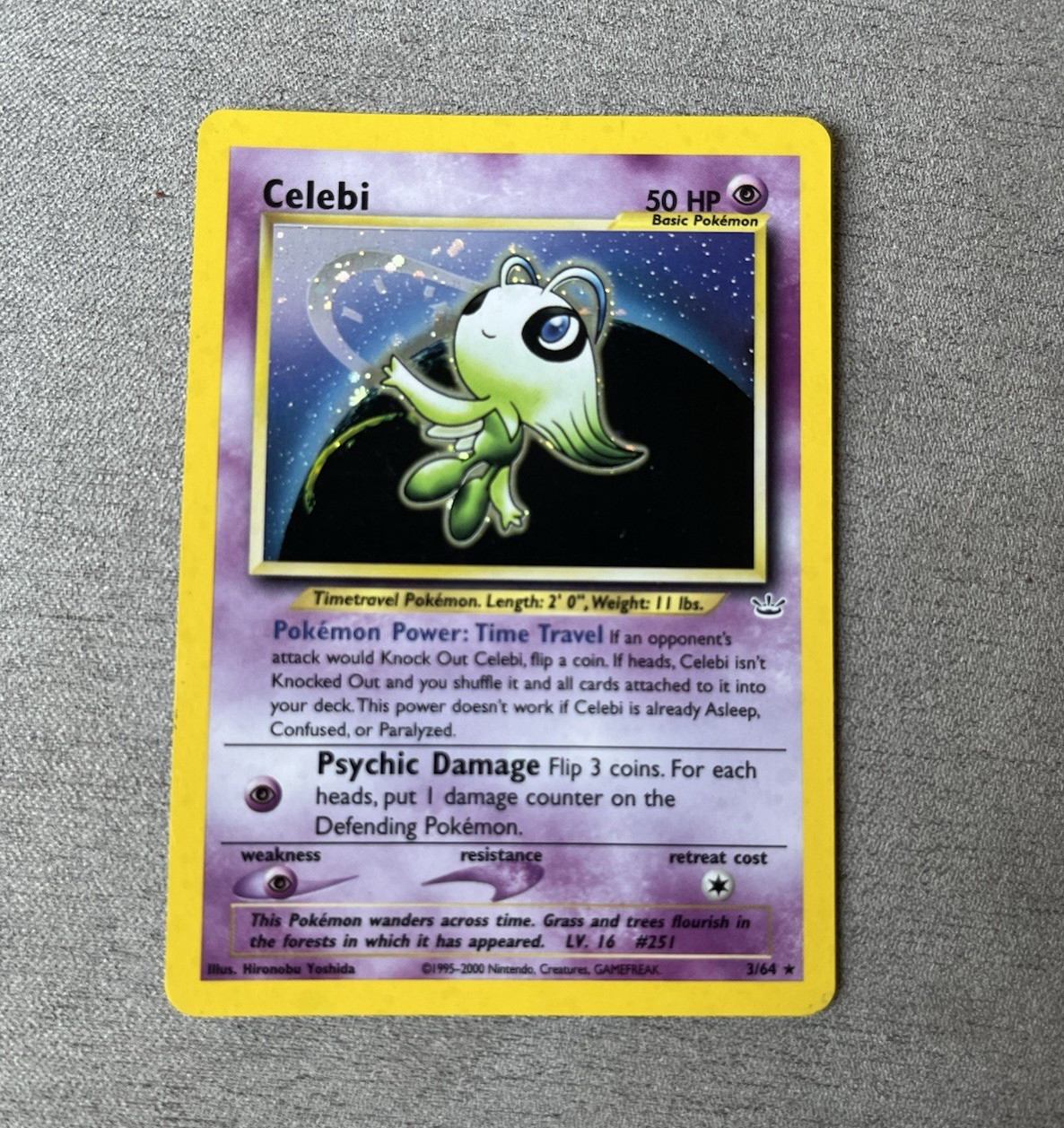 Pokemon Nintendo Celebi 3/64 Neo Revelation Holo Rare Unlimited English