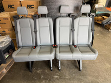 15-19 Ford Transit Van Oem Pewter Gray Vinyl 4-passenger Split Rear Bench Seat 15-19 Ford Transit Van Oem Pewter Gray Vinyl 4-passenger Split Rear Bench Seat