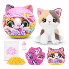Smitten Kittens Series 2 Calico Cat by ZURU   Interactive Plush Cat Toy wit...