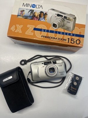 MINOLTA FREEDOM ZOOM 150 PANORAMA DATE 35MM FILM 38MM-150MM CAMERA W/ REMOTE