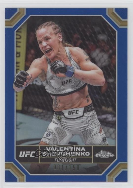 2024 Topps Chrome UFC Blue Refractor /150 Valentina Shevchenko #190 0a3b