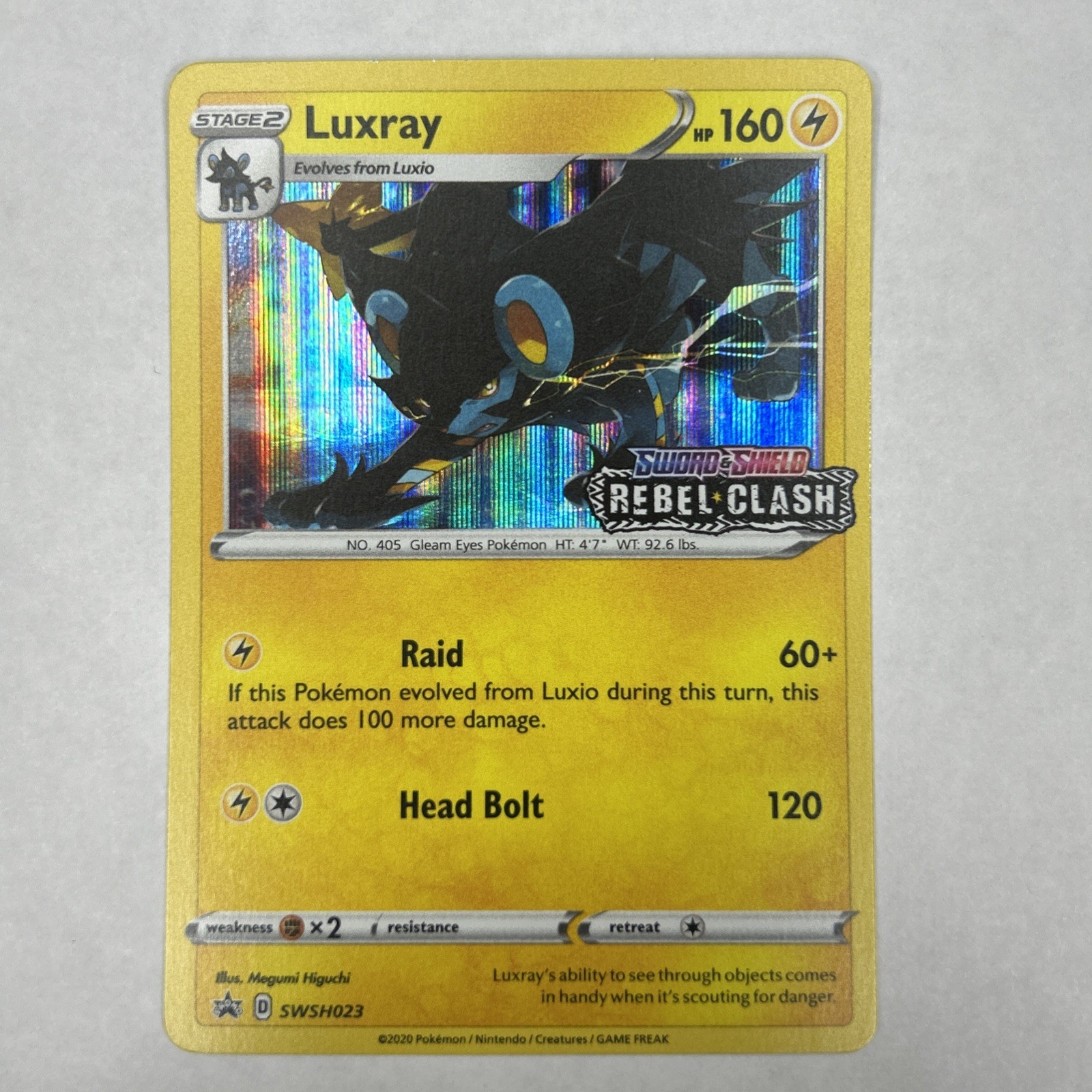 Rebel Clash Luxray SWSH023 Stamped Prerelease Promo NM/M Pokémon TCG