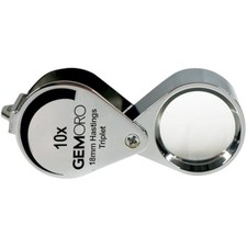 Jewelers loupe magnifier  chrome hastings triplet 10x jewelry eye loo